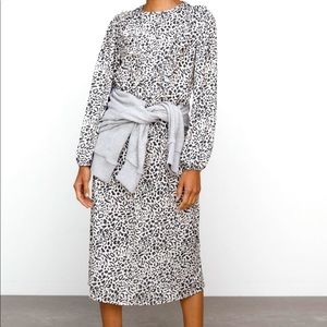 NWT Zara Leopard Print Midi Dress